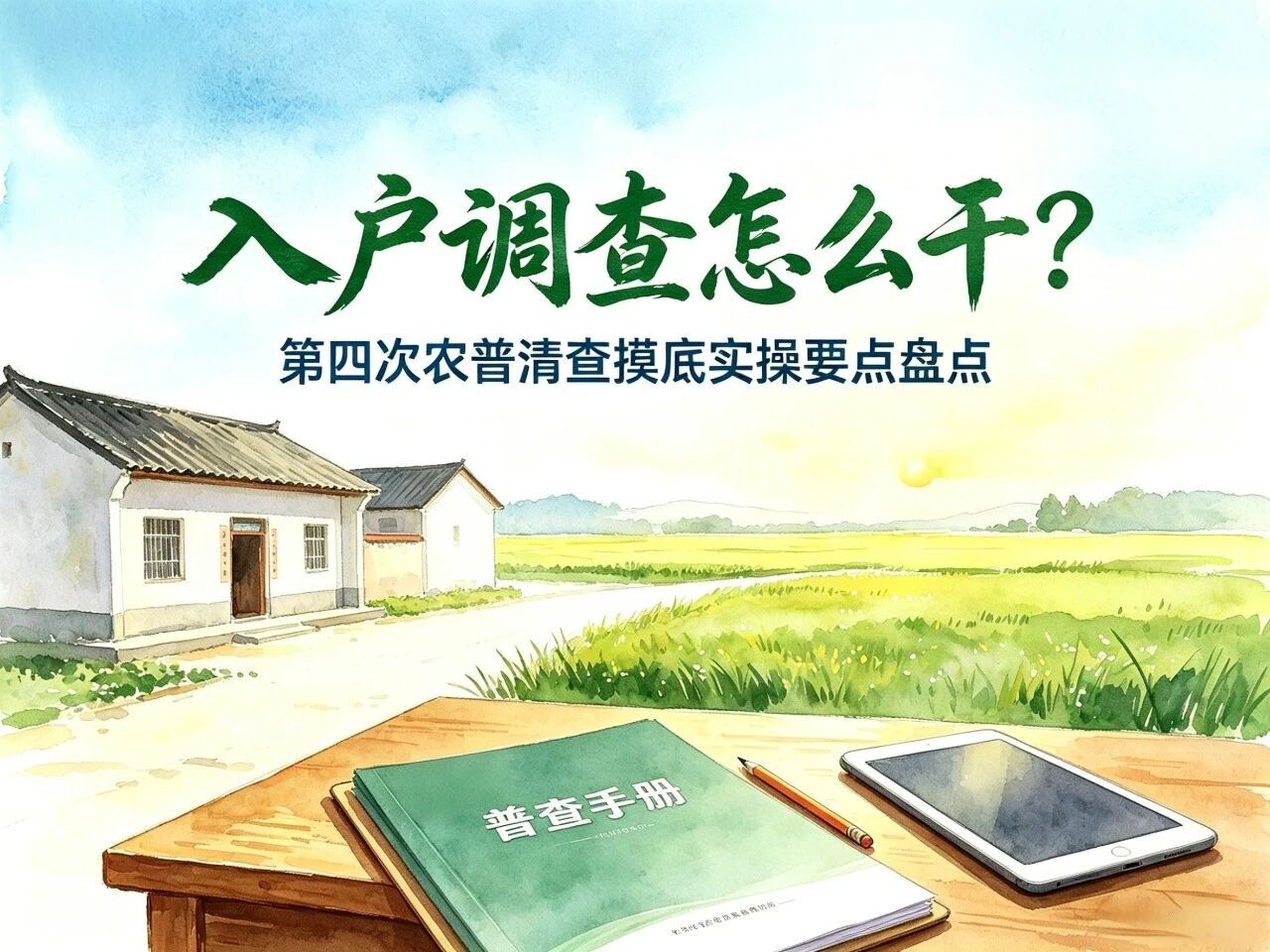 收藏备用！入户调查怎么干？第四次农普...